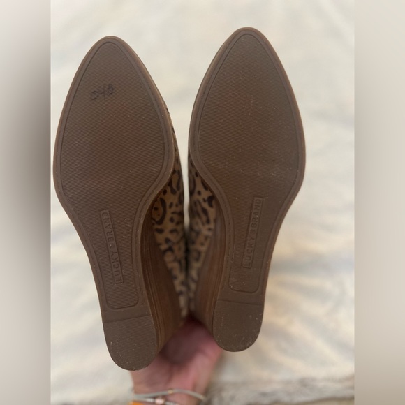 ✨ Lucky Brand Cheetah Print Wedge Ankle Boots - Picture 8 of 8
